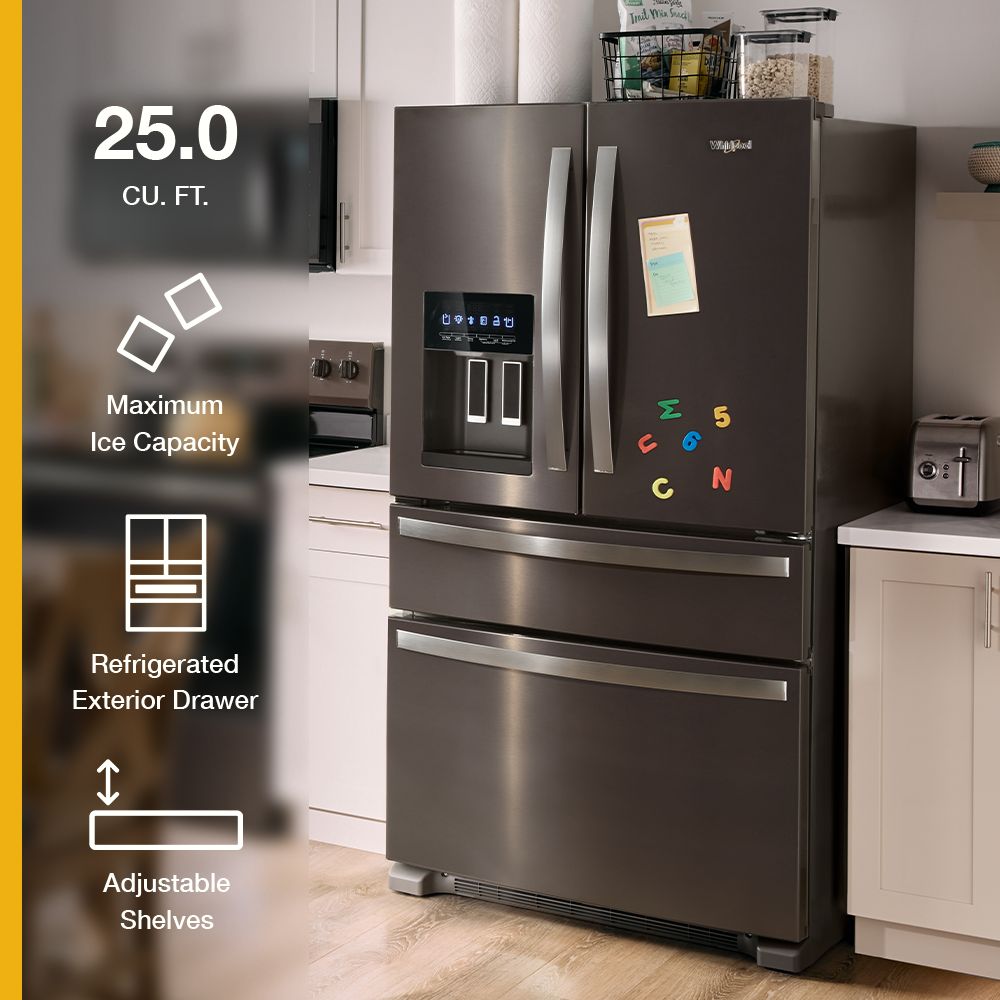 36-Inch Wide French Door Bottom Mount Refrigerator - 25 cu. ft