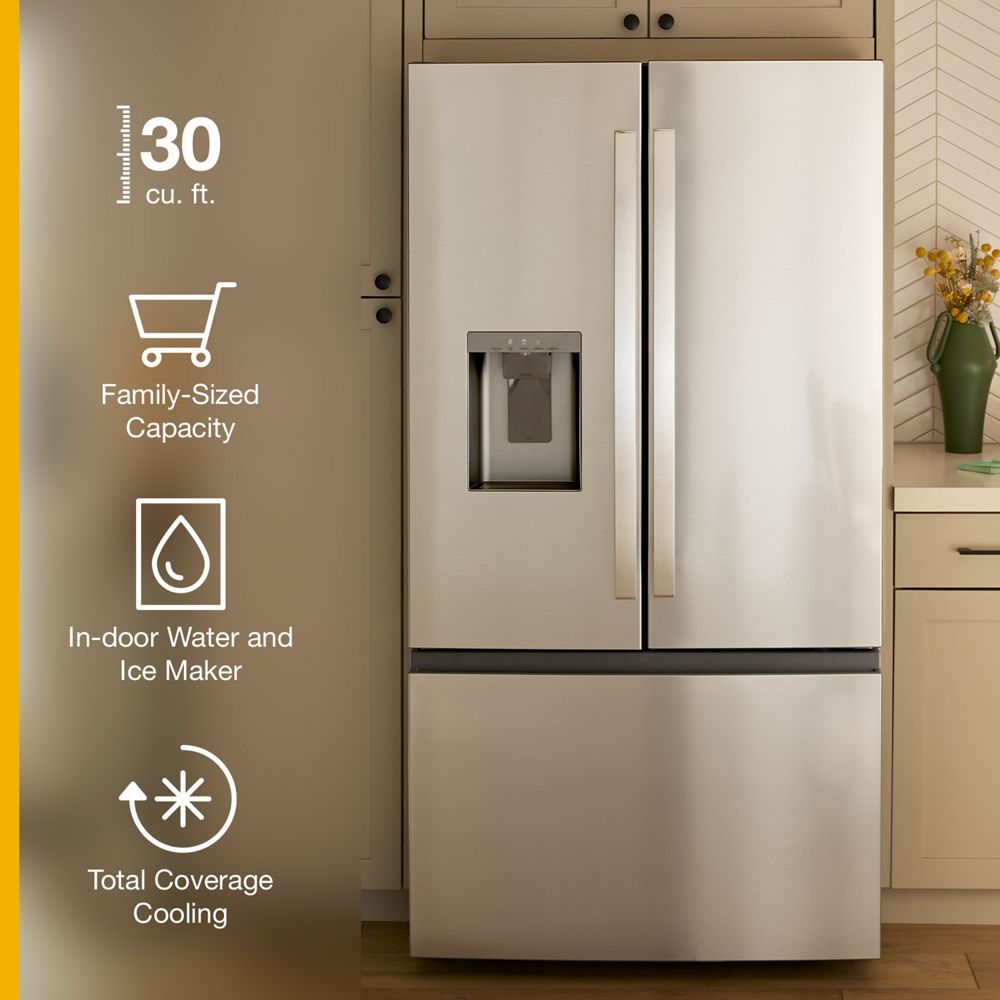 36-Inch French Door Refrigerator with In-Door Water and Ice Maker
