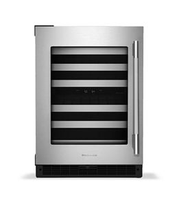 KitchenAid 24" Undercounter Wine Cellar with Full-Extension Metal-Front Racks