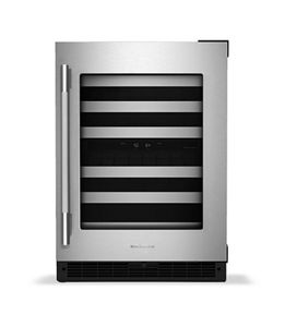 KitchenAid 24" Undercounter Wine Cellar with Full-Extension Metal-Front Racks