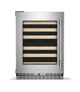 KitchenAid 24" Undercounter Wine Cellar with Full-Extension Wood-Front Racks