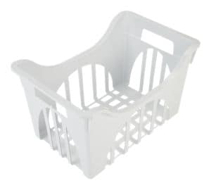 Plastic Upper Refrigerator Freezer Basket (10-IN H x 17 1/4-IN W x 11 1/4-IN D) - White