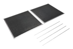 30-IN Range Hood Vent Charcoal Filter Kit - Silver (Includes Two Charcoal Filters and Two Rod-Style Clips)