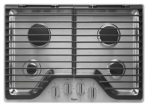 30 inch Gas Cooktop with EZ2Lift™ Hinged CastIron Grates Whirlpool