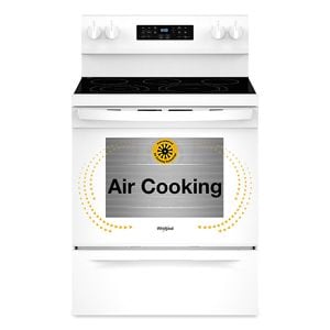Whirlpool 30-inch Energy Star Electric Range with Air Cooking Technology, No Preheat Air Fry and Air Baking and Self Clean