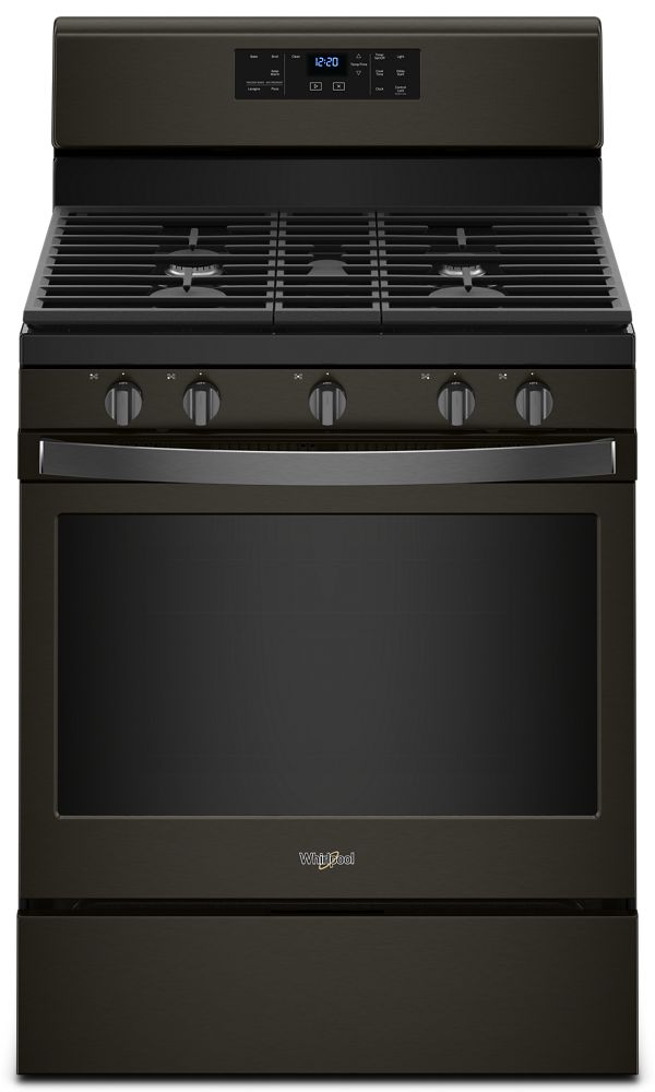 Black Stainless 5 0 Cu Ft Freestanding Gas Range With Center