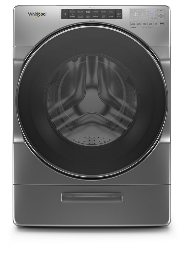 Chrome Shadow 4 5 Cu Ft Closet Depth Front Load Washer With Load