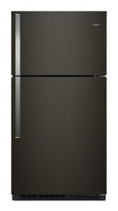 33-inch Wide Top Freezer Refrigerator - 21 cu. ft. Black Stainless