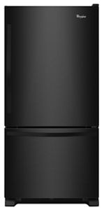 Stainless Steel 33 Inches Wide Bottom Freezer Refrigerator With Spillguard Glass Shelves 22 Cu Ft Wrb322dmbm Whirlpool