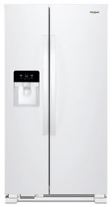 White 25 cu. ft. Side by Side Fridge with Ice Maker